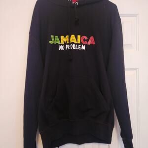 Jamaica Hoodie Red Stitching Black XXL